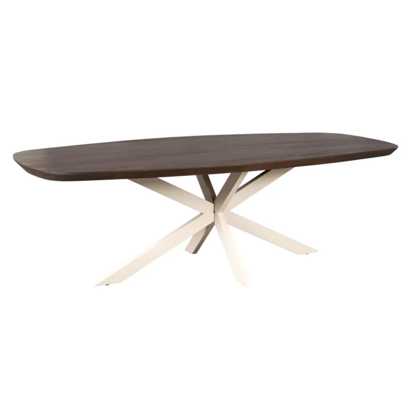 Esszimmertisch – Mangoholz Material, Braune Oberfläche, Dänisch Ovales Design – Madison | Starfurn