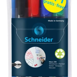 Schneider Maxx 290 im 4er-Etui Marker für Whiteboard / Flipchart