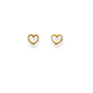 Herz Ohrstecker 18K Gelbgold 750 - 5x5 mm