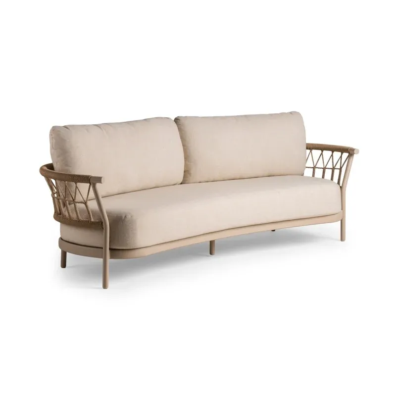Tierra Outdoor Fresca Loungesofa 3-Sitzer Champagner
