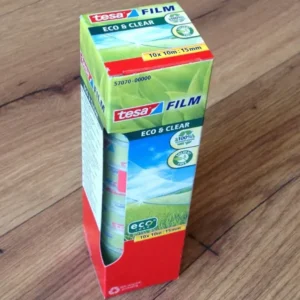 tesafilm eco clear 10 Rollen 10m 15mm - Polly Paper