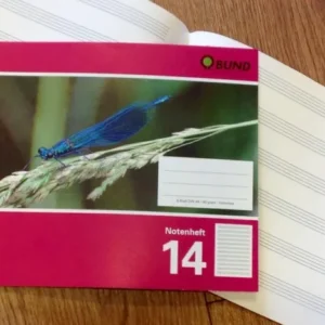 Notenheft A5 quer Lin 14 - Polly Paper