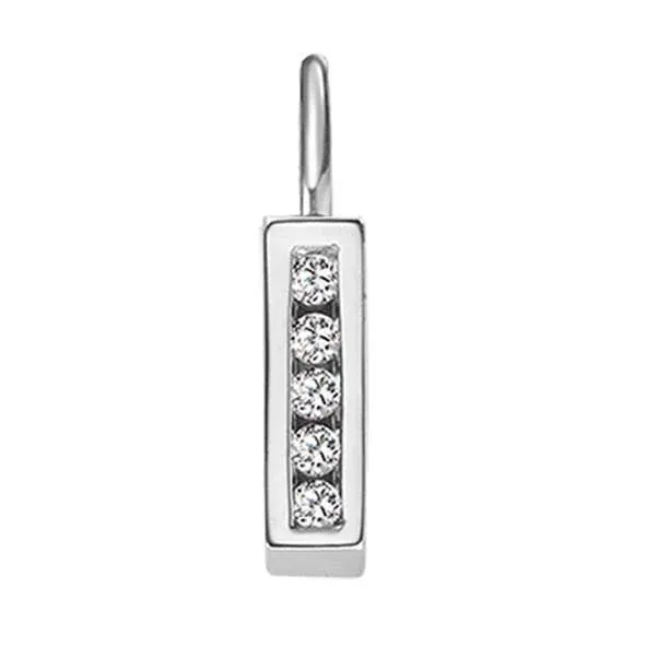 Anhänger Silber 925 weiss Buchstabe I poliert rhodiniert - 6256.08989/0900