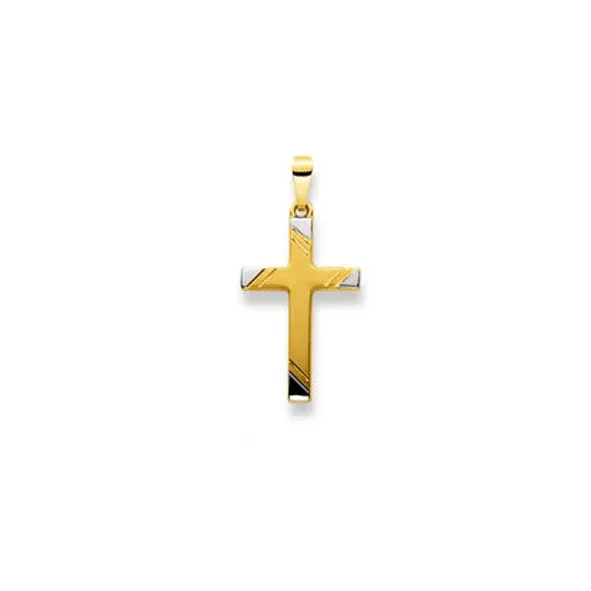 Anhänger 750/18 K Bicolor Kreuz - 1558.03333/0002