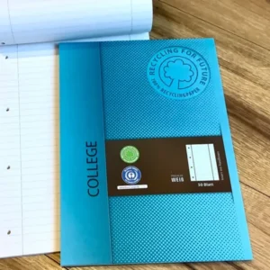 Schreibblock A4 liniert m Randlinien gelocht 50Bl. - Polly Paper - Umweltfreundliche Schreibwaren