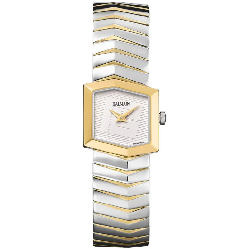 Balmain Taffetas Damenuhr Bicolor Eckig 23mm – B4652.39.28
