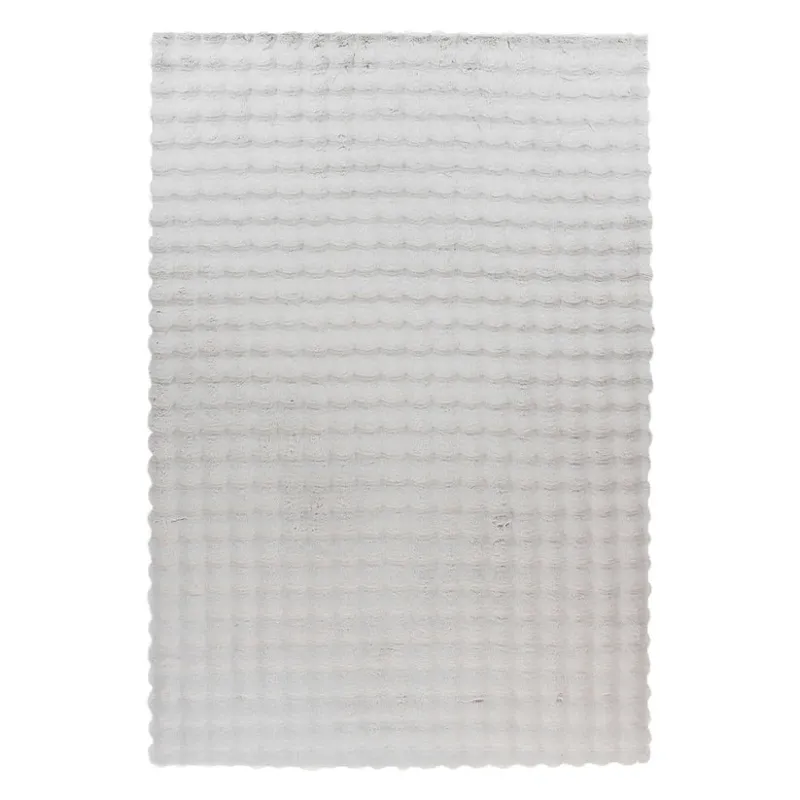 Teppich – Cloud-Soft Hochflor Komfort, 3D Tiefen Design, Graue Farbe, 120 x 160 cm - Hailey 125 | Kayoom