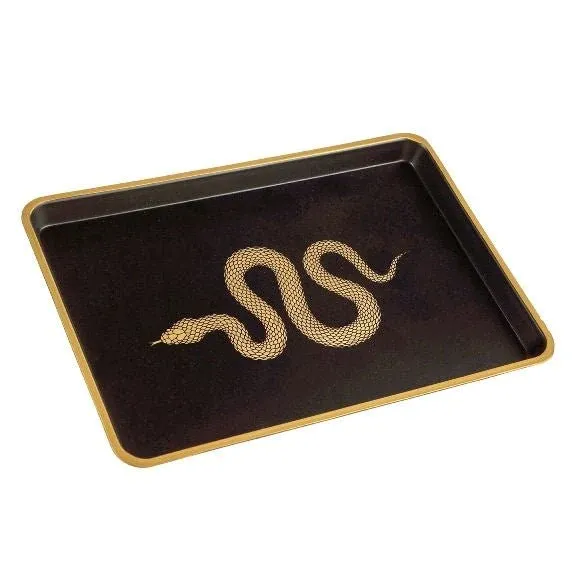 Black and Gold Decorative Snake Tray - |VESIMI Design| Luxury Bathrooms and Home Decor