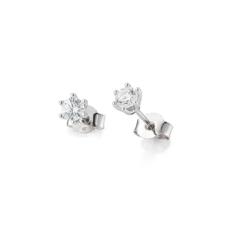 Breuning 18 Karat Gold Ohrstecker 6er Krappe mit Diamant - 01/84827