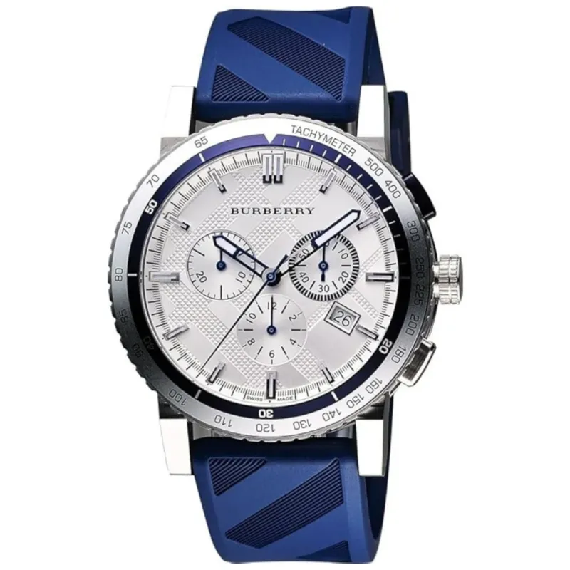 Burberry City Sport Chronograph Herrenuhr - Blaues Rubber - BU9808