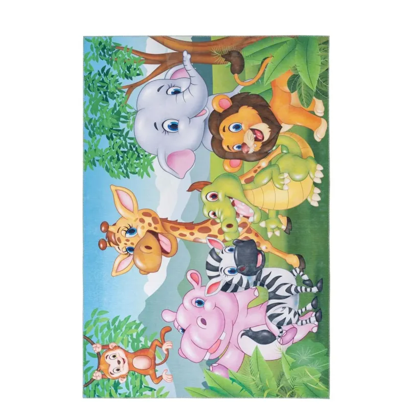 Teppich – Polyester Flor, Dschungel Motiv, Tier Design, 160 x 230 cm - Sympathy Kids 249 | Kayoom