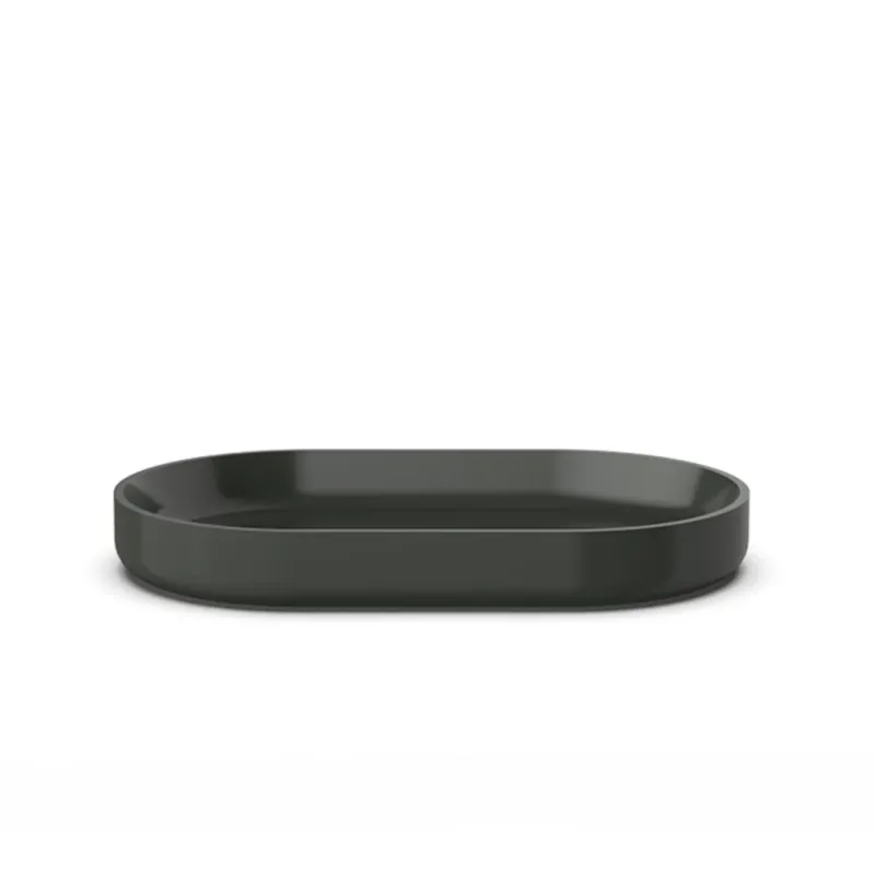 Dark Brown Porcelain Bathroom Tray Medium / Mocca & Moor - |VESIMI Design| Luxury Bathrooms and Home Decor