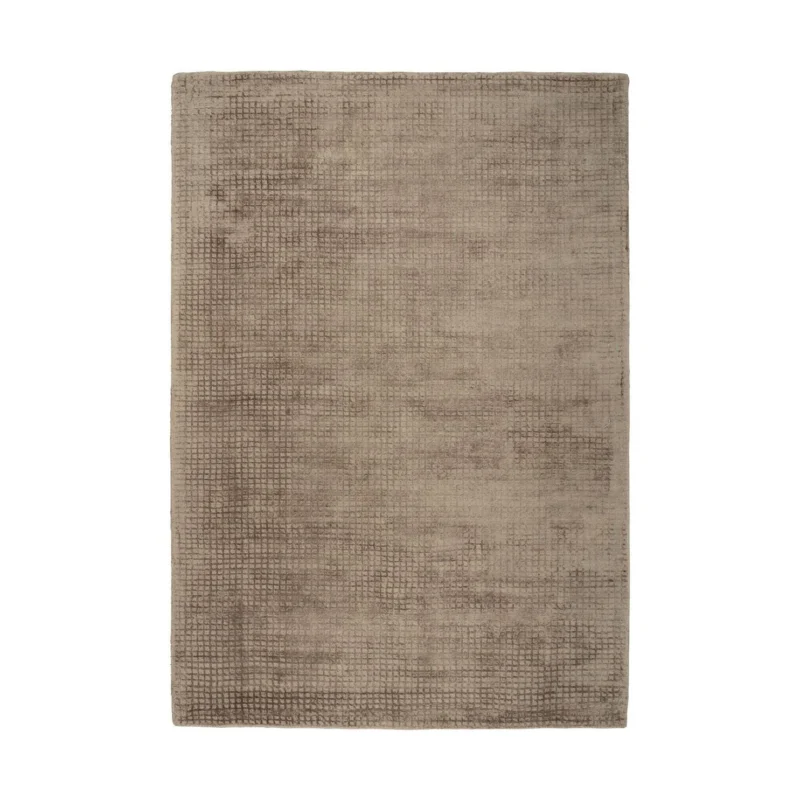 Teppich – Taupe Viskose, Weiche Oberfläche, Pflegeleicht Design, 150 cm - Bridget 125 | Kayoom