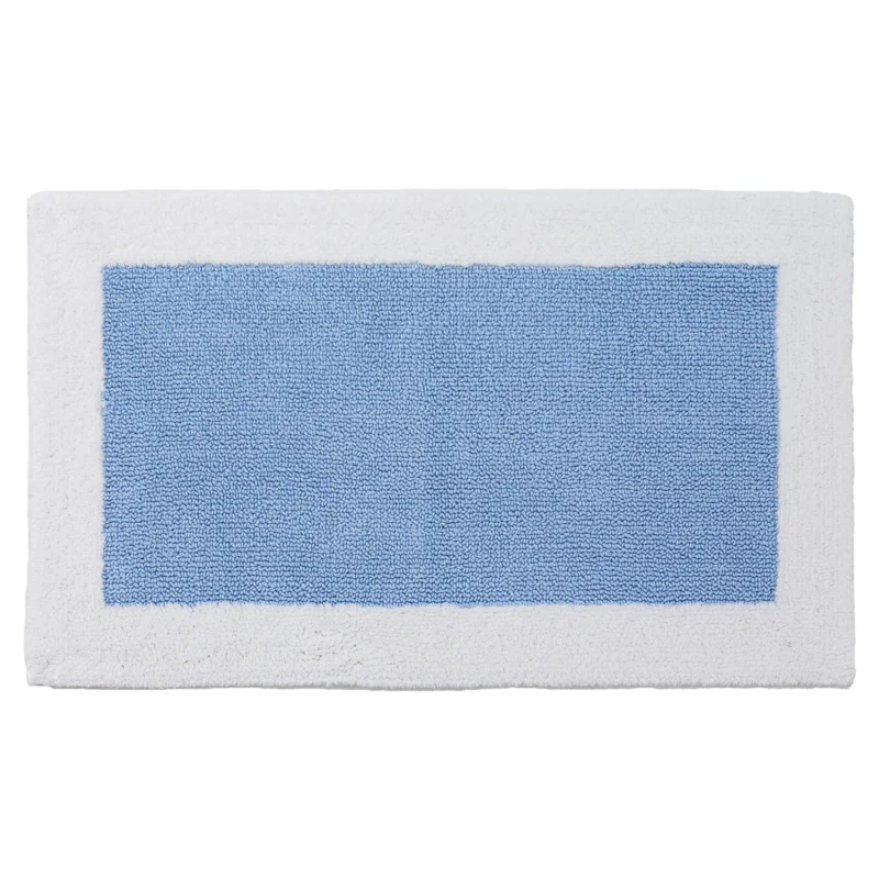 Egyptian Cotton Powder Blue Bath Rug ORIGINE by Abyss & Habidecor - |VESIMI Design| Luxury Bathrooms and Home Decor