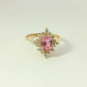 Eleganz in Weissgold – Diamantring mit Saphir - YZ0003261