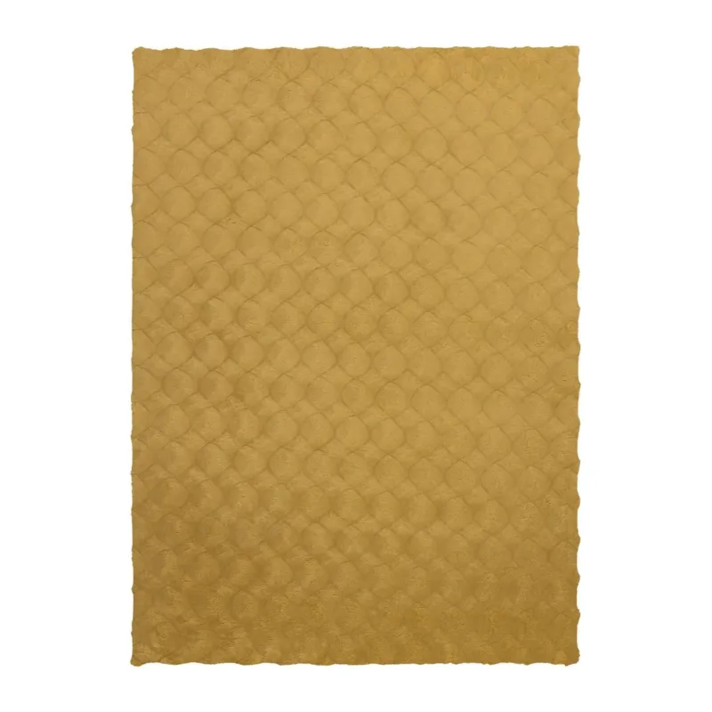 Teppich – Honigfarbener Luxus, Weicher Hochflor, Baumwollmix 170 cm - Glow 825 | Kayoom