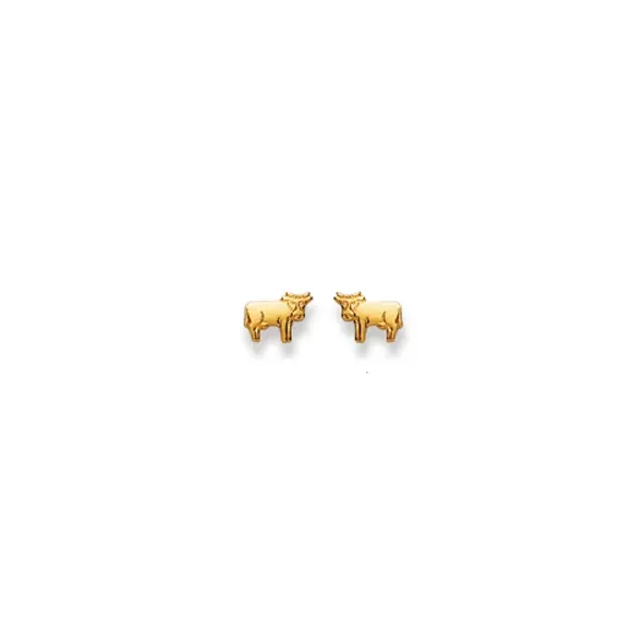 Gold-Classics Ohrstecker 750 Gelbgold – Kuh Motiv - 1163.03004/0003