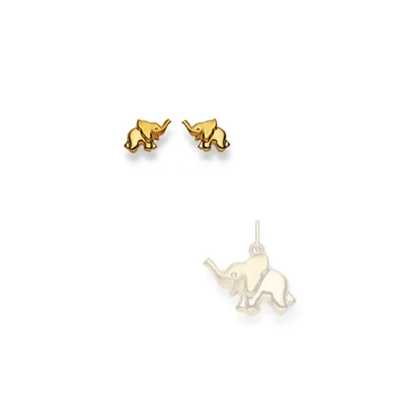 Gold-Classics Ohrstecker Gold 750 Gelbgold - Elefant Motiv - 1163.03686/0002