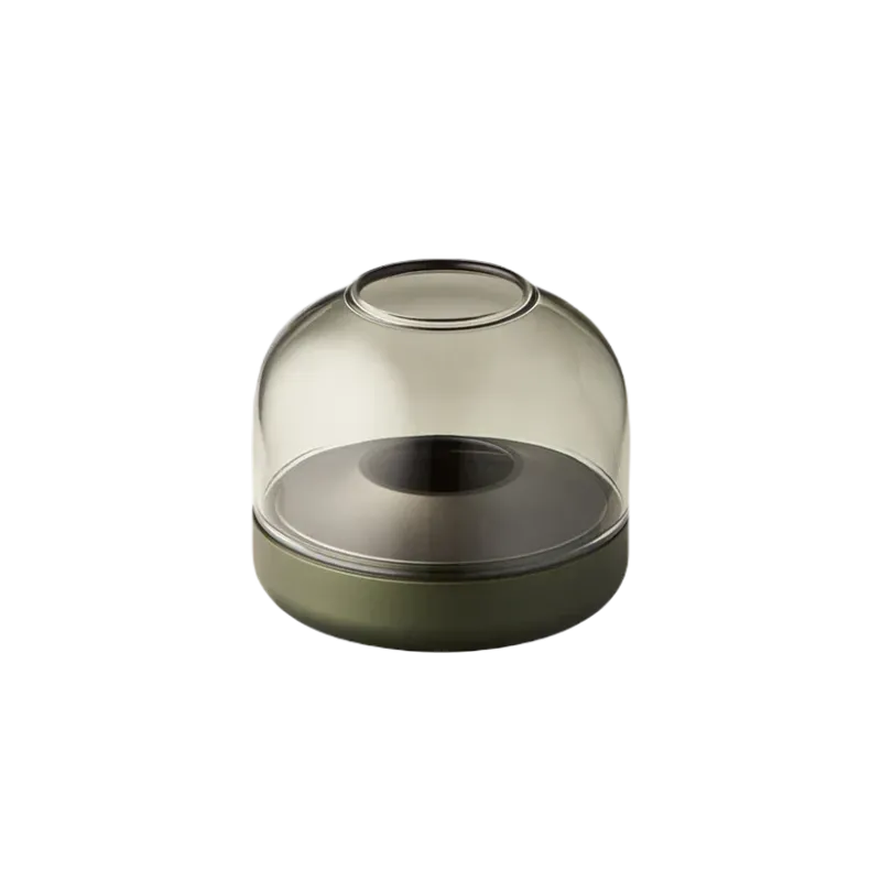 Kerzenhalter - Glas Aluminium LED-kompatibel, Grün – Glow 08 | Kooduu