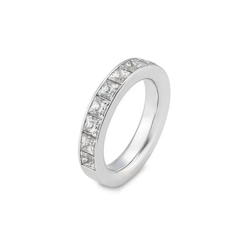 Halbmemoire Carree Labordiamantring – Eleganter Ring mit Labordiamanten - 41062860