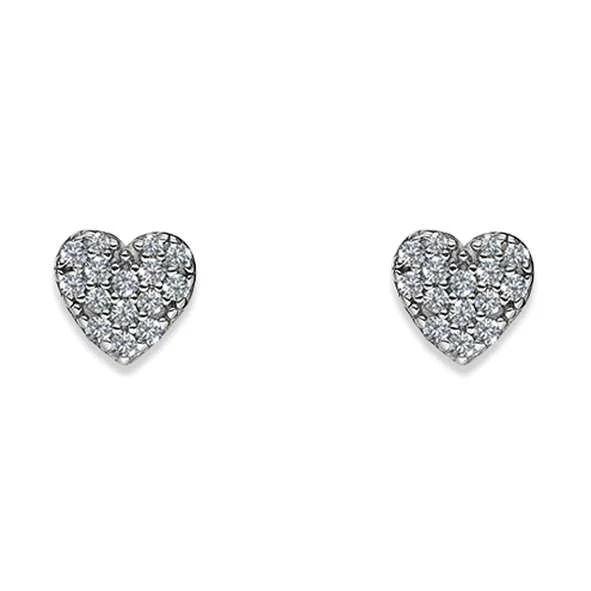 Herz Ohrstecker Silber mit Zirkonia - 6262.03637/0001
