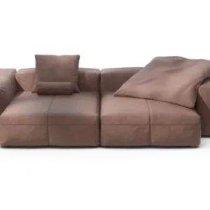 vetsak | Sofa Set 02 XLarge - Leather - Stone | Modular Sofa | 3.5 Seater | Big Sofa
