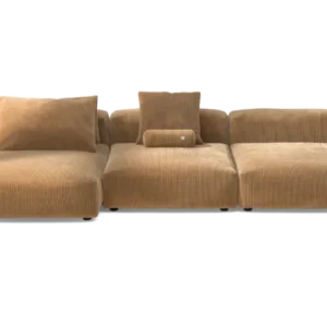 vetsak | Sofa Set 04 - Cord Velour - Camel | Modular Sofa | 5 Seater | Big Sofa