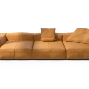 vetsak | Sofa Set 05 - Leather - Brown | Modular Sofa | 5 Seater | Big Sofa | Corner Sofa