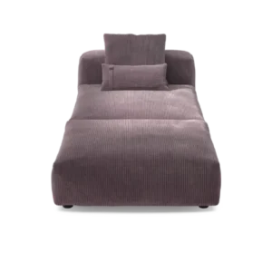 vetsak | Sofa Set 07 - Sun Lounger - Cord Velour - Blossom | Modular Sofa | 2 Seater | Daybed | Chaiselounge