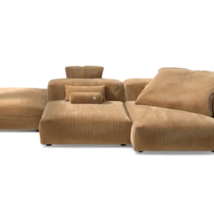 vetsak | Sofa Set 09 - The Island - Cord Velour - Camel | Modular Sofa | 7 Seater | Sofa Island