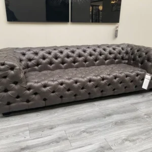 Chesterfield Sofa schwarz, Sofa schwarz Chesterfield, Breite 258 cm