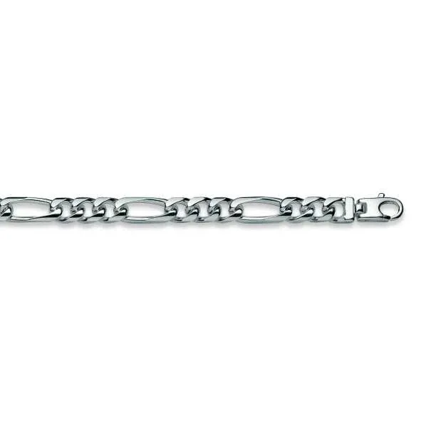 Klassisches Figaro Armband aus Silber 925 weiss - 6274.00151/1900