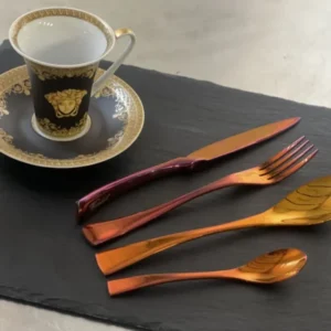 Luxury design SUNSET Orange Colors Cutlery - Set for 1 - |VESIMI Design| Luxury and Rustic bathrooms online
