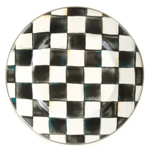 Luxury Dining - Courtly Check Enamel Dinner Plate by Mackenzie Childs - |VESIMI Design| Luxury and Rustic bathrooms online