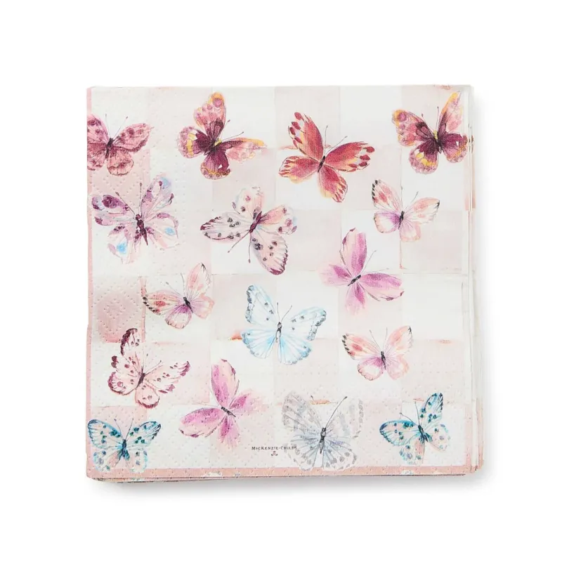 MacKenzie - Childs Butterfly Hill Cocktail Paper Napkins - |VESIMI Design|