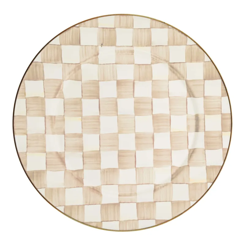 Mackenzie - Childs Mocha Check Serving Platter - |VESIMI Design| Luxury Bathrooms and Home Decor
