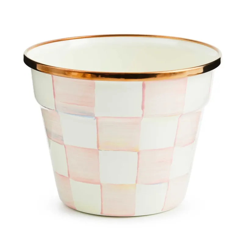 MacKenzie - Childs Rosy Check Small Garden Pot - |VESIMI Design| Luxury Bathrooms and Home Decor