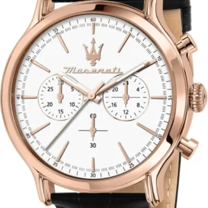 Maserati Epoca Chronograph Leder Rosé / Schwarz Herrenuhr - R8871618016