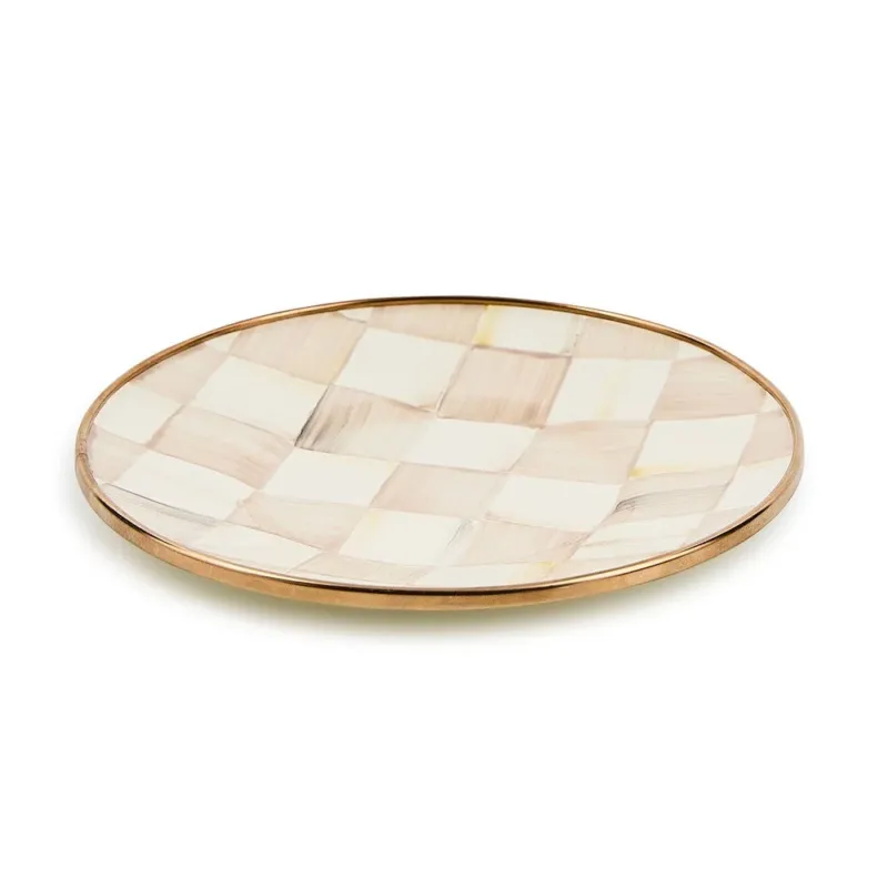 Mocha Check Saucer by MacKenzie-Childs