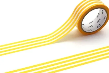 gelb-weiss-gestreiftes washi tape von mt