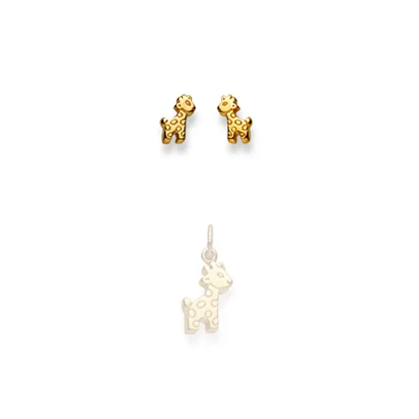 Ohrstecker Einzel Giraffe – 750 Gelbgold, poliert - 1163.02915/0003