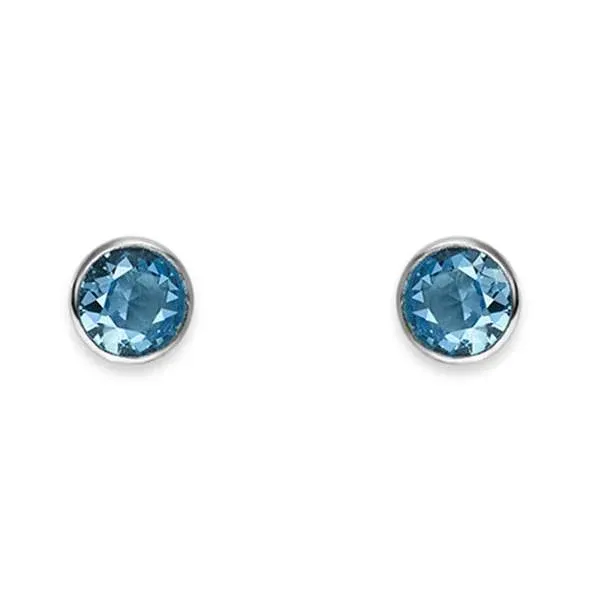 Ohrstecker Silber mit hellblauen Kristallen - 6262.03579/0002