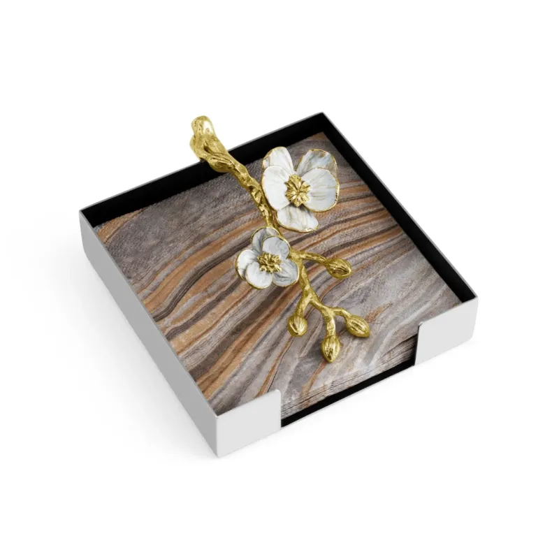Orchid Cocktail Napkin Holder by Michael Aram - |VESIMI Design| Luxury Bathrooms and Home Decor