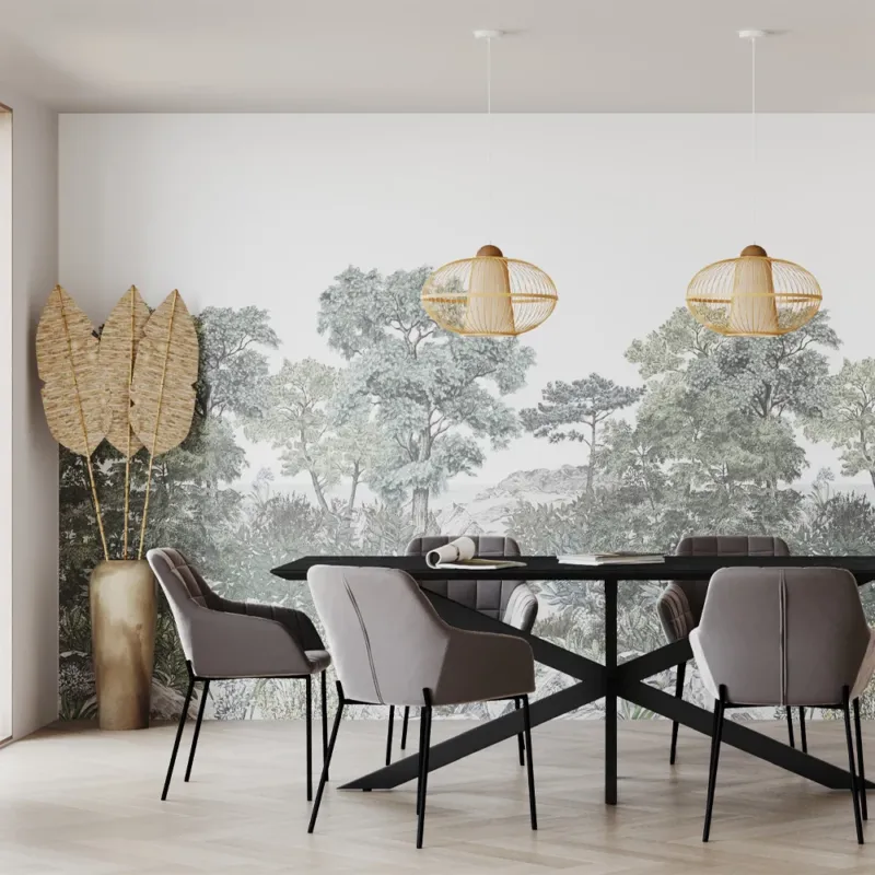 palme lot de 3 matiere naturelle boheme
