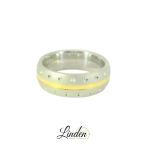 Partnerringe Silber 925 / 18 Karat - 750 Gold - SG132 / 7