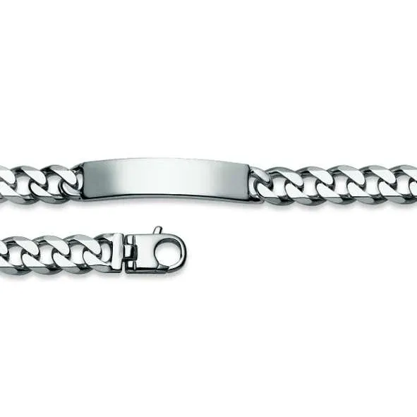 Plaketten-Armband Silber 925 weiss mit Panzerkette - 6277.00054/2100