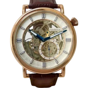 Residence Skelett Automatik Uhr Stahl Leder - AS 9217