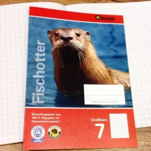 A5-Heft Lin. 7 Großkaro Otter - Polly Paper