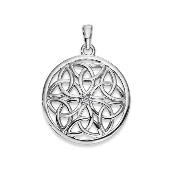 Silver Classics 2021 Lotus Anhänger 925 Silber Weiss mit Zirkonia 22 mm - 6251.08187/0001