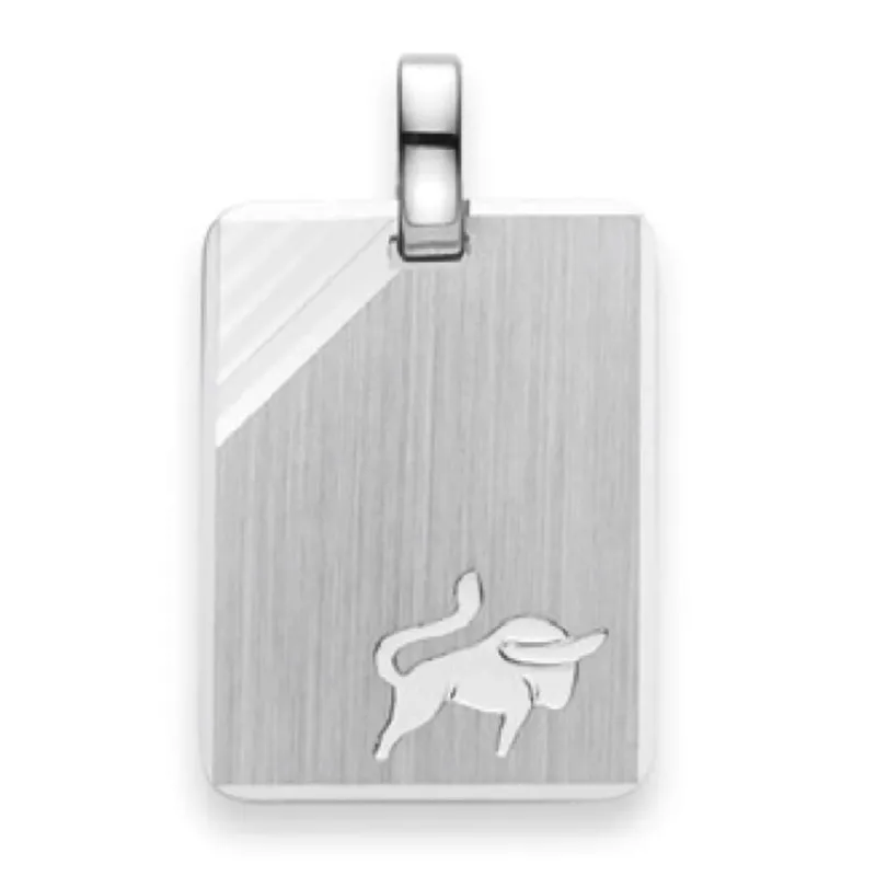 Silver Classics 2021 Stier Anhänger 925 Silber Weiss 19 × 14 mm matt/poliert - 6254.06046/0500